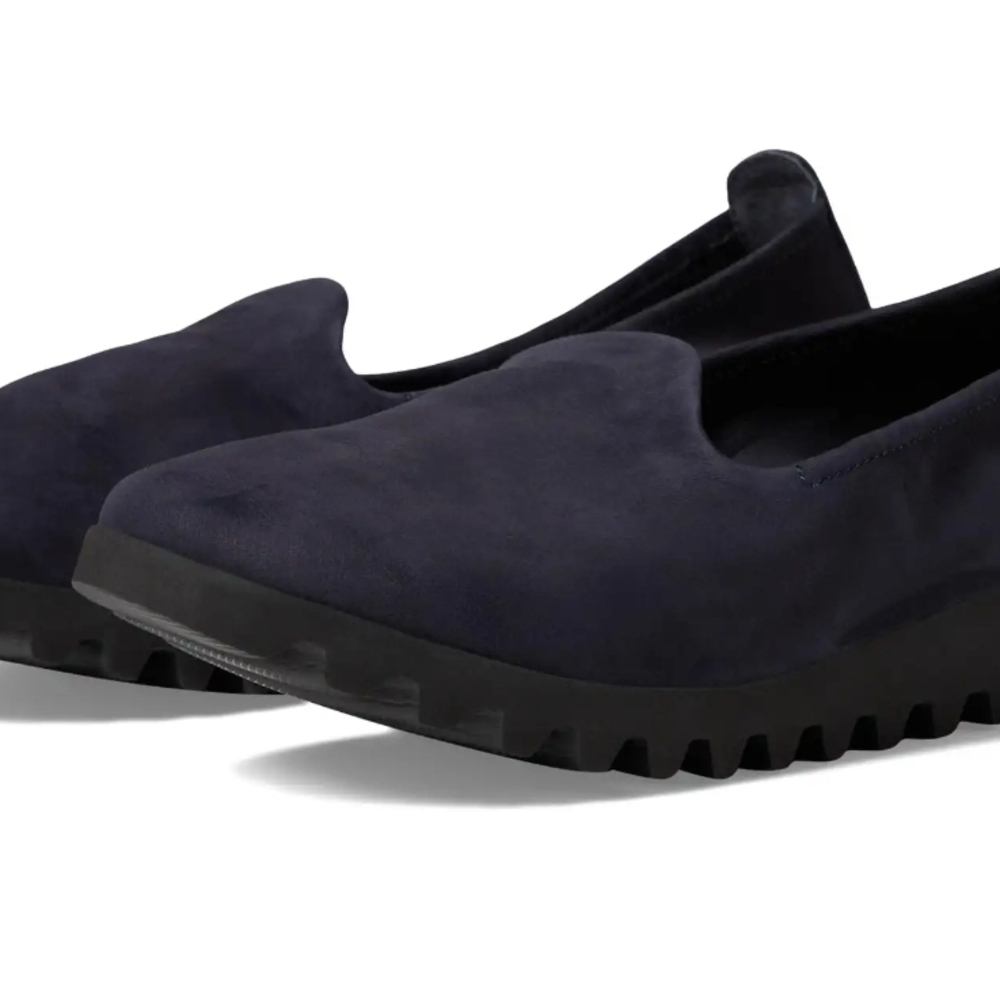 Navy Suede Slip-On Shoes